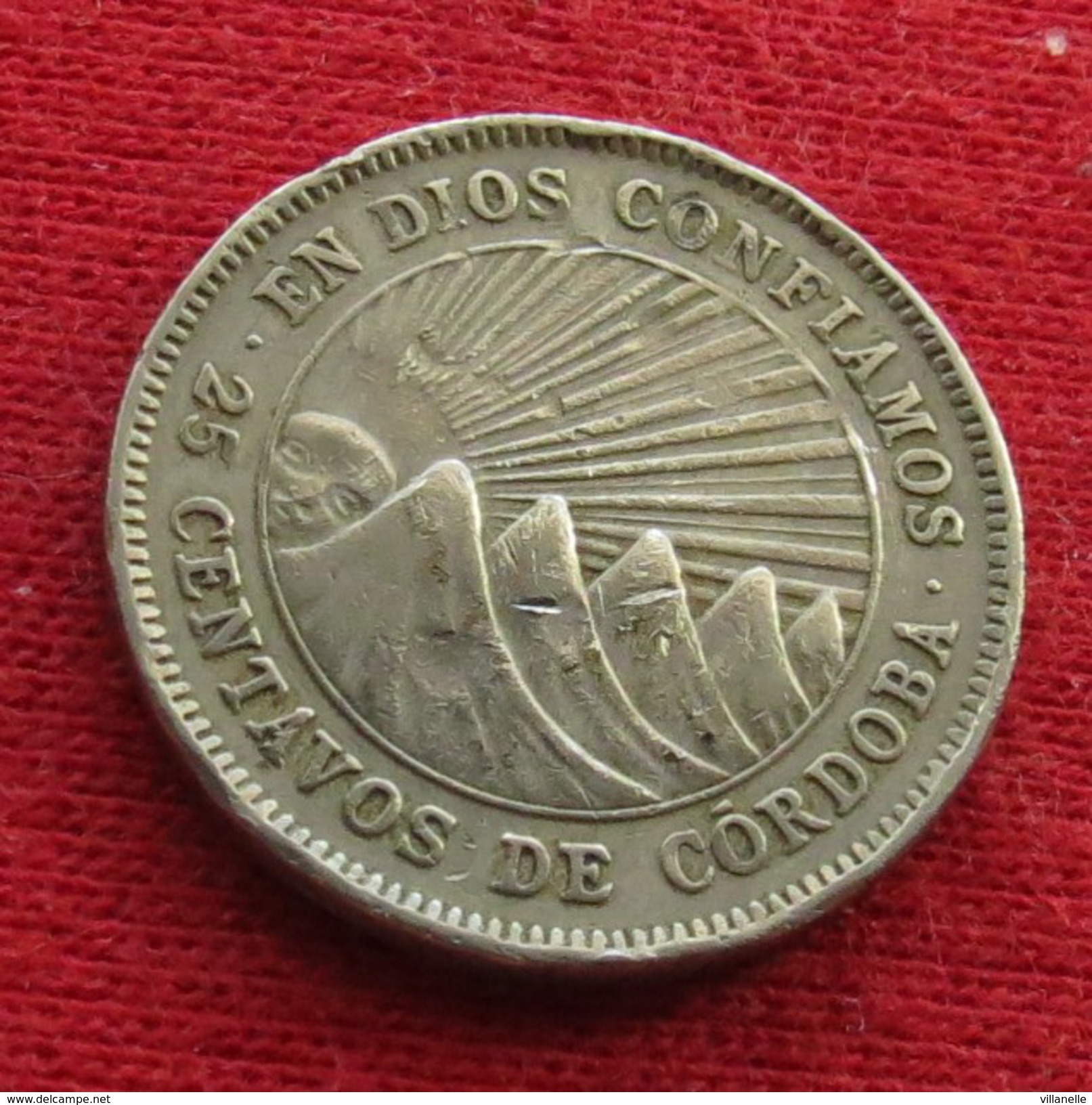 Nicaragua 25 Centavos 1954 KM# 18.1 - Nicaragua