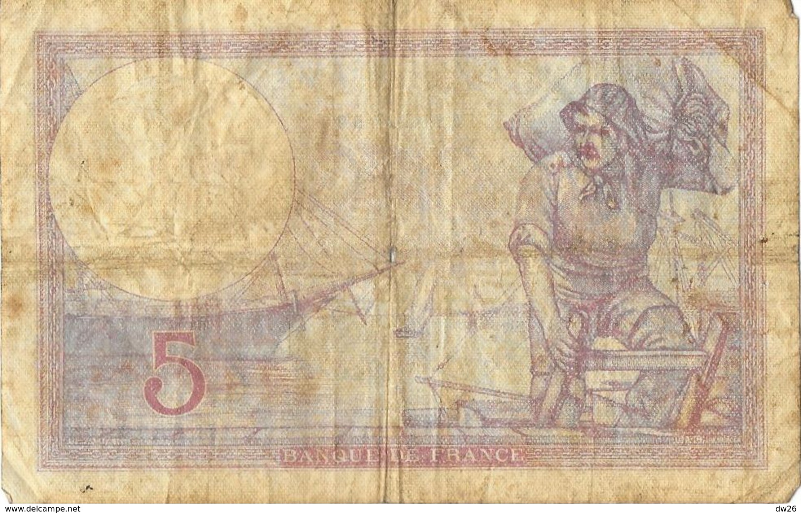 Violet - Billet De 5F Cinq Francs - CX. 13-7-1933, Alphabet U.56726 - 5 F 1917-1940 ''Violet''