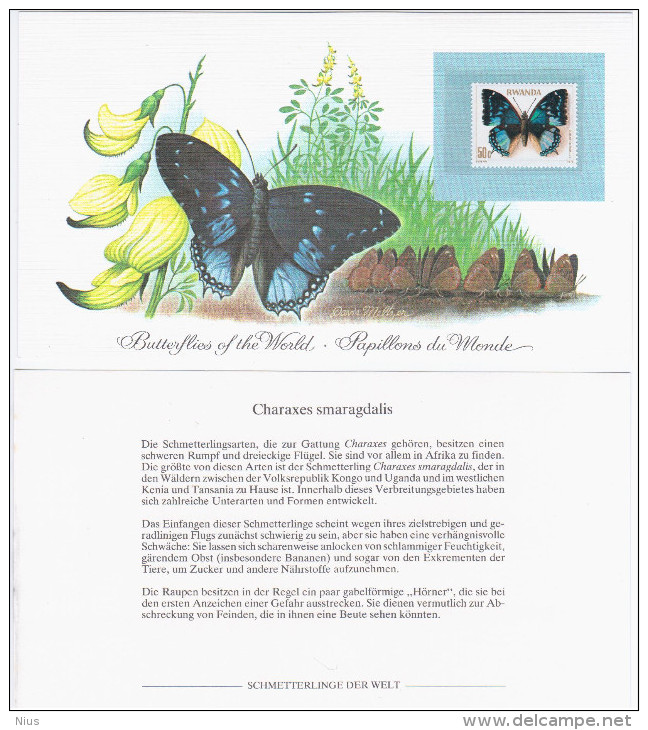 Rwanda 1978 Butterfly Butterflies - Autres & Non Classés