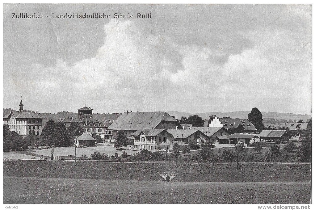 ZOLLIKOFEN &#8594; Landwirtschaftliche Schule Rütti, Schöner Lichtdruck 1925 - Zollikofen
