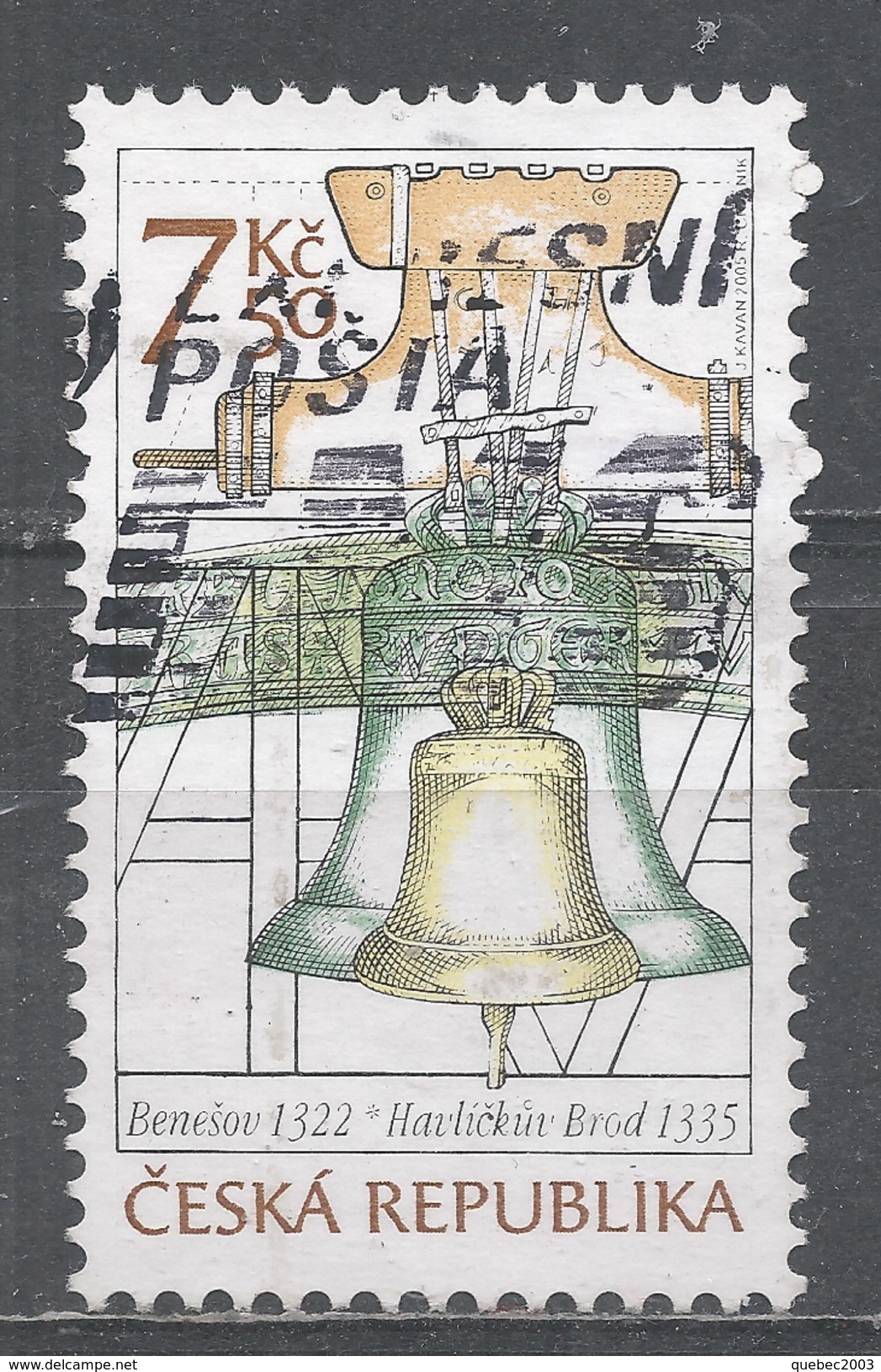Czech Republic 2005. Scott #3279 (U) Church Bells, Benesov, 1322 Havlickuv Brod - Oblitérés