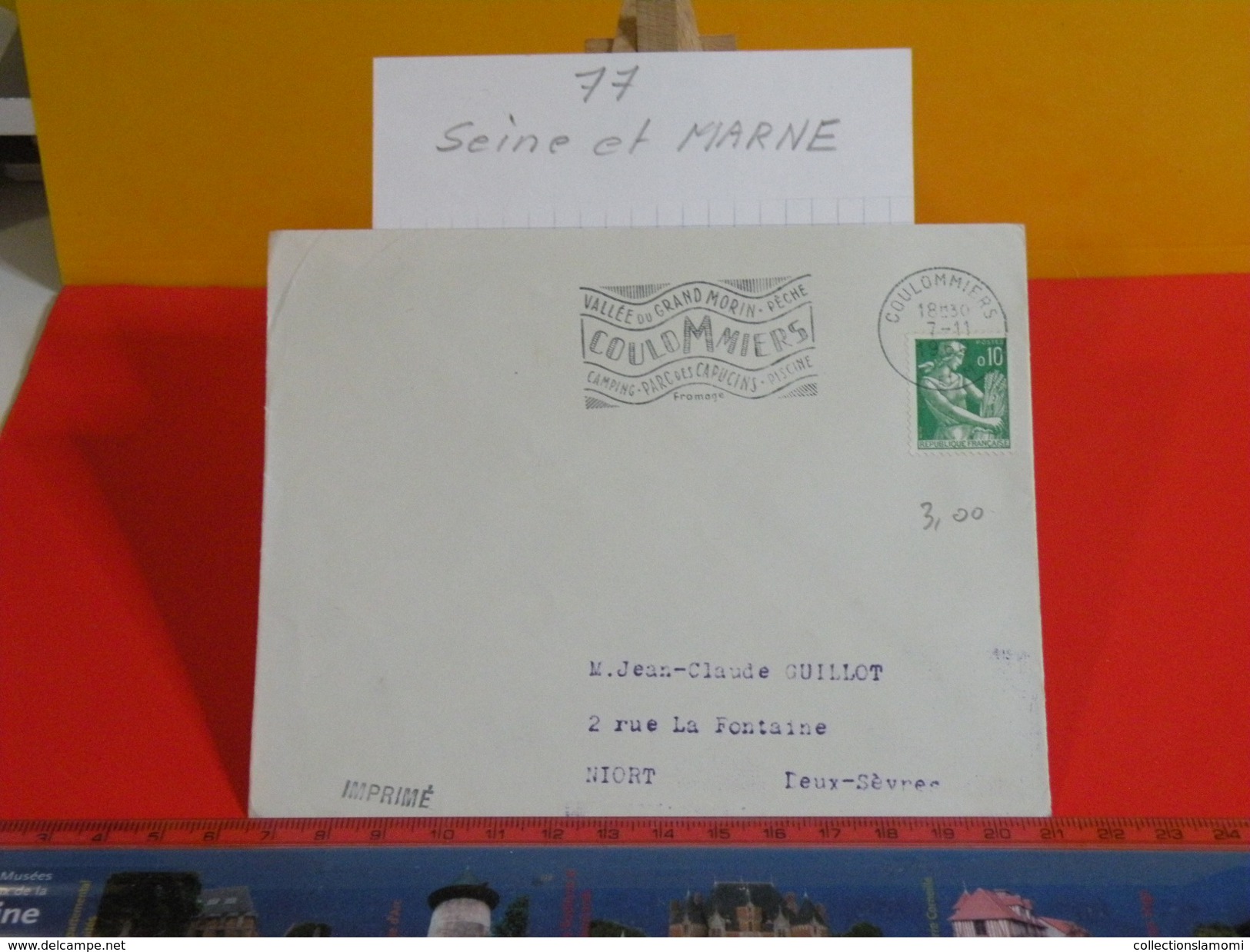 Marcophilie > Lettre > Flamme > 77 Seine Et Marne > Coulommiers - Vallée Du Grand Morin - 1960 - Maschinenstempel (Werbestempel)