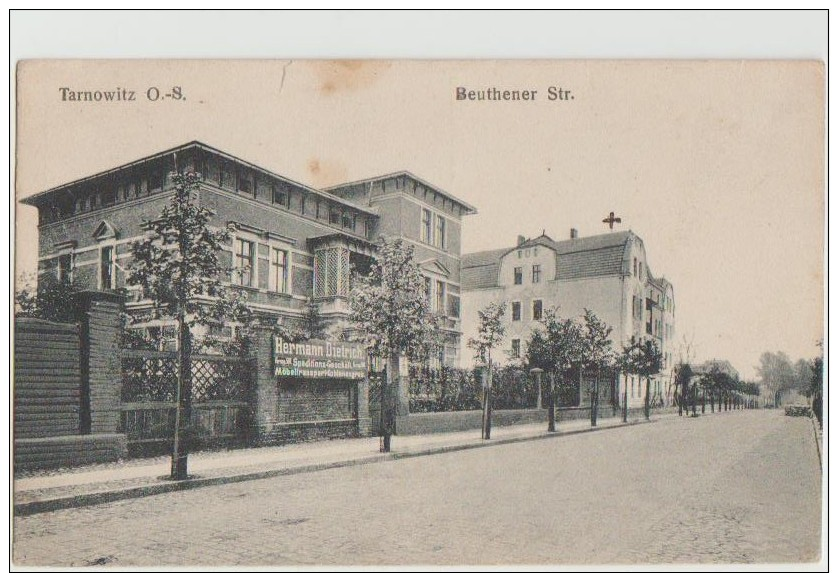 CPA POLOGNE POLAND POLSKA TARNOWSKIE GORY TARNOWITZ Beuthner Str Transport Hermann DIETRICH - Polen