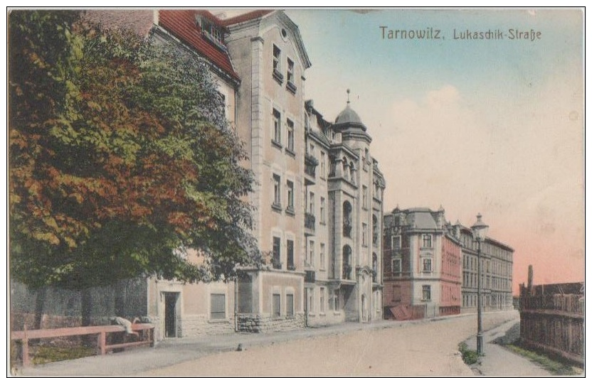 CPA POLOGNE POLAND POLSKA TARNOWSKIE GORY TARNOWITZ Lukaschik Street Tinted 1920 - Polen