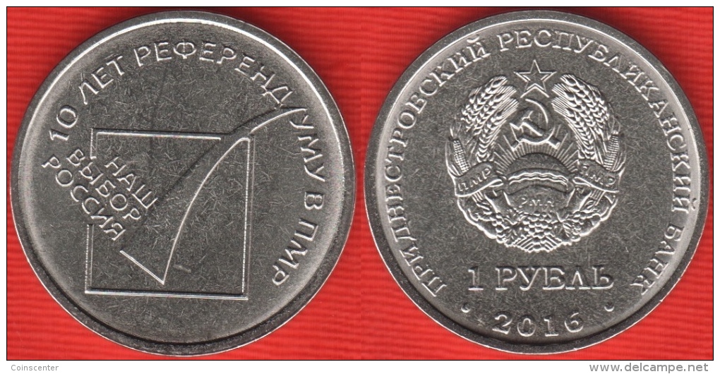 Transnistria 1 Rouble 2016 "Transnistrian Referendum" UNC - Moldavie