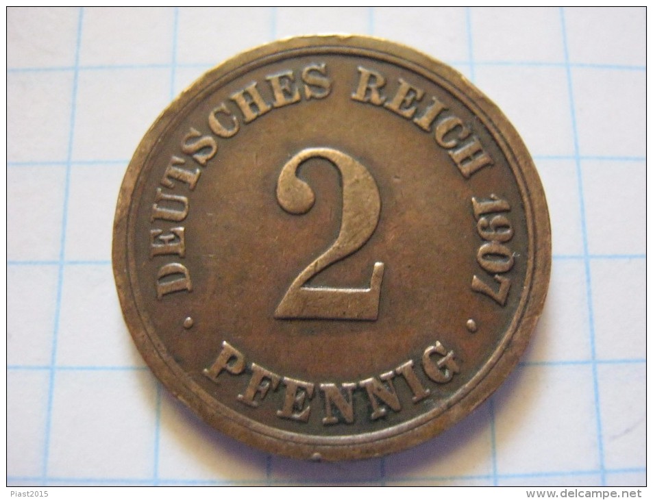 Germany Empire 2 Pfennig 1907 (F) - 2 Pfennig