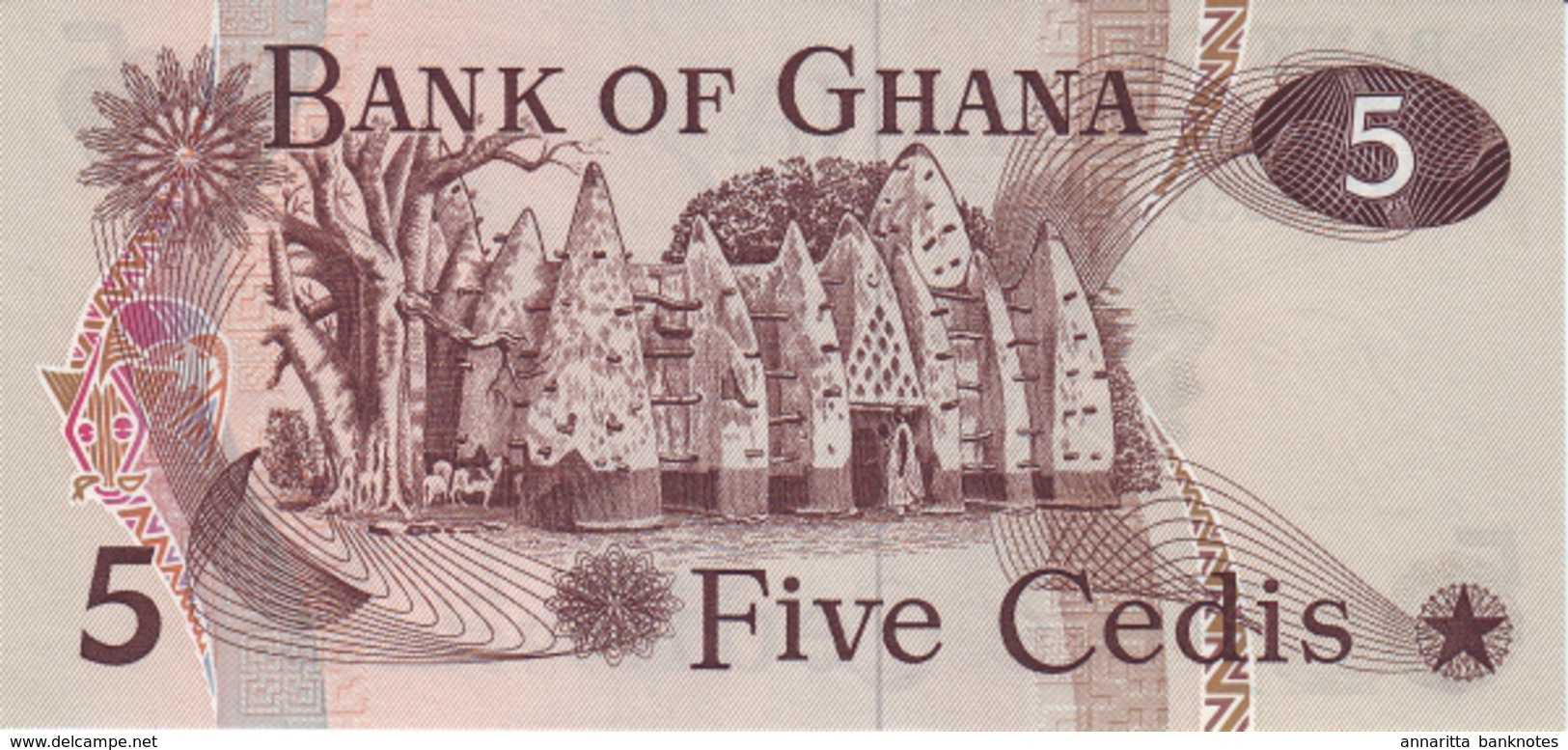 Ghana (BOG) 5 Cedis 4.7.1977 UNC Cat No. P-15b / GH116e - Ghana