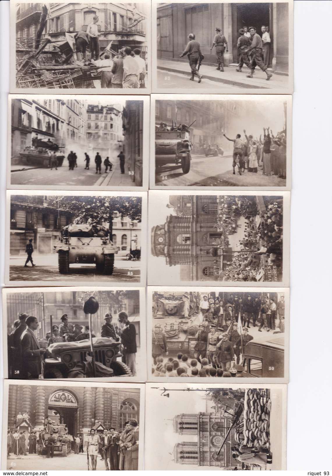 19 Photos 6x9cm De La Libération De Paris - War 1939-45