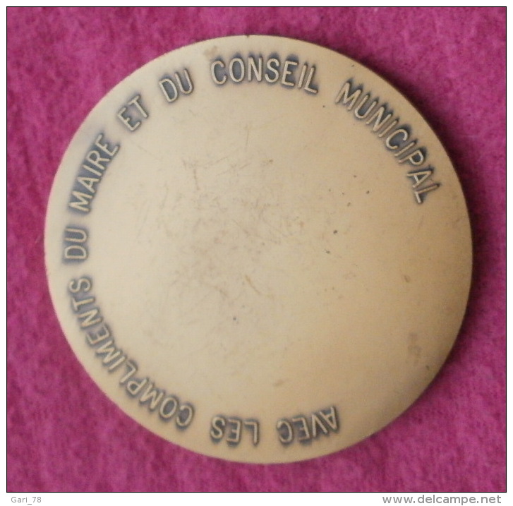 Medaille En Bronze FL (Florentin) GENSAC Sur Garonne 65 Mm - Other & Unclassified