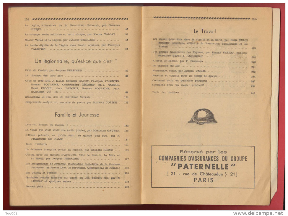 Almanach De La Légion Française Des Combattants 1941 En Bon état à Saisir - 1901-1940