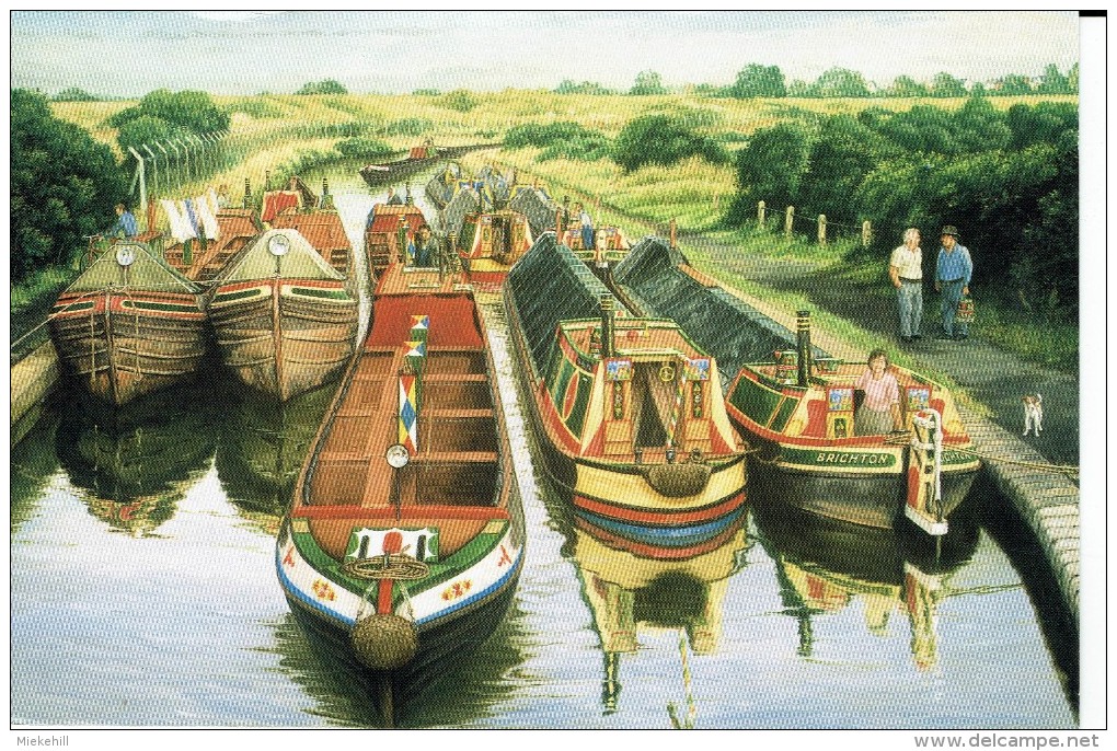 UK-HAWKESBURY JUNCTION-CANAL BOAT- COVENTRY AND OXFORD CANALS-painting By Dusty Miller - Coventry