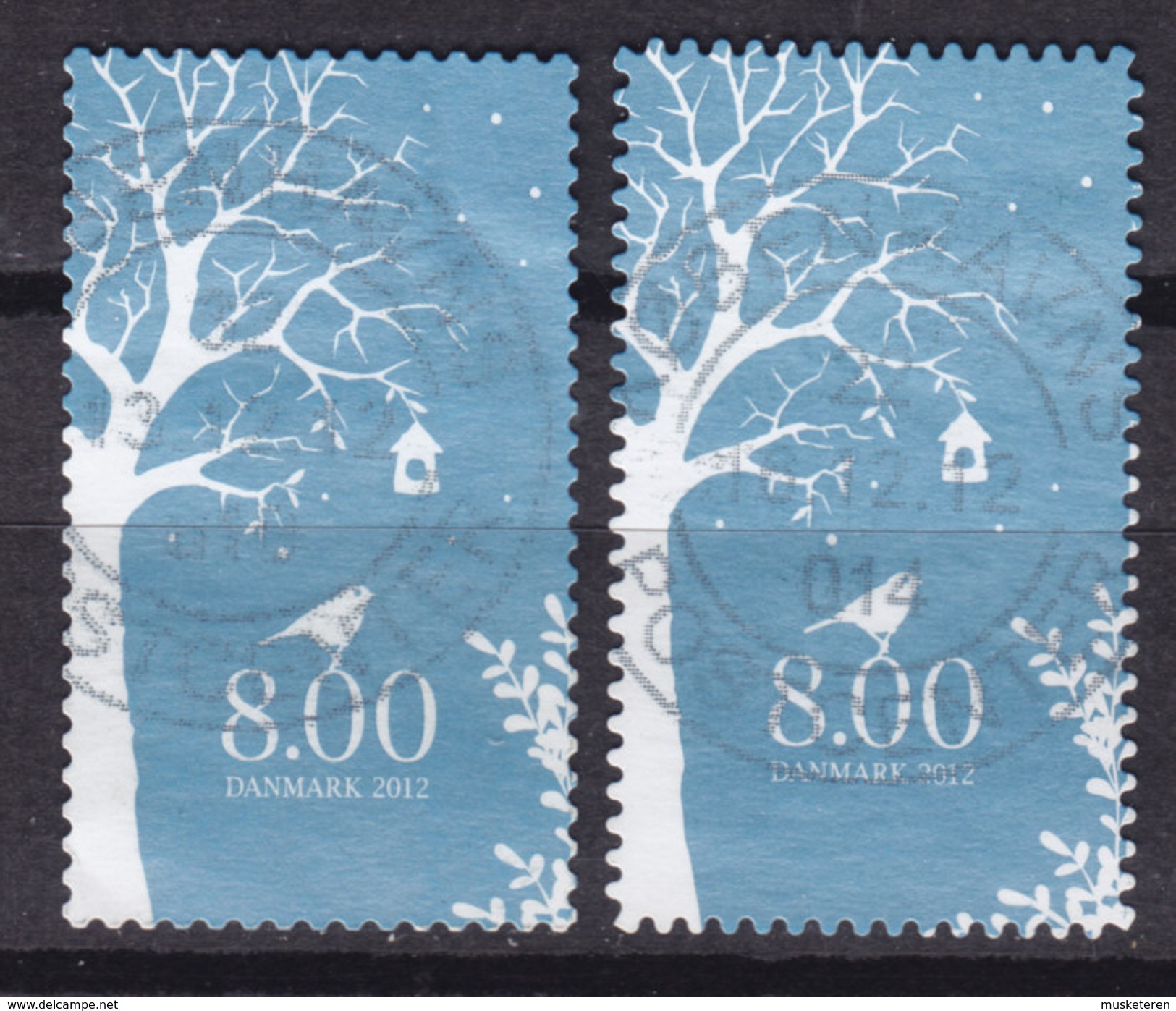 Denmark 2012 Mi. 1720 A+C     8.00 Kr. Winter Stamps (From Booklet & Sheet) - Gebraucht