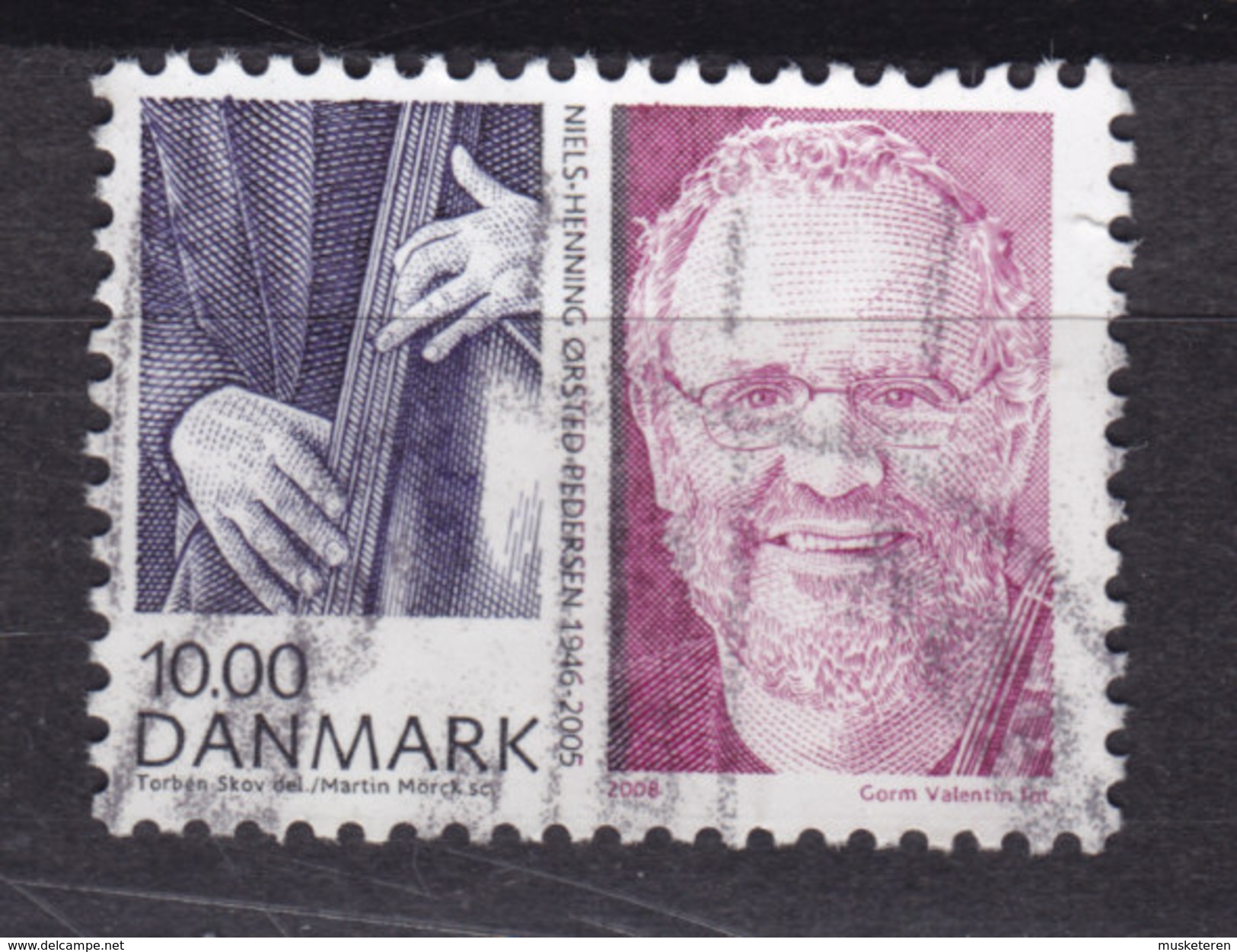 Denmark 2008 Mi. 1508   10.00 Kr Great Danes : Niels-Henning Ørsted Pedersen Jazz Musician - Gebruikt