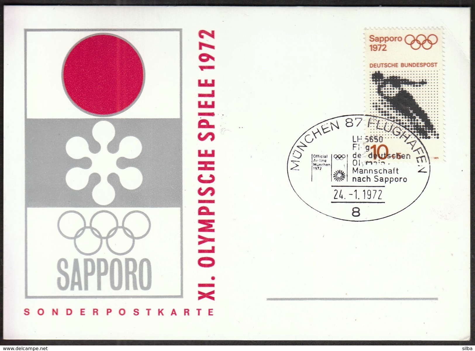 Germany Munich Airport 1972 / Olympic Games Sapporo 1972 / Flight Of The German Team To The Sapporo / Plain - Winter 1972: Sapporo