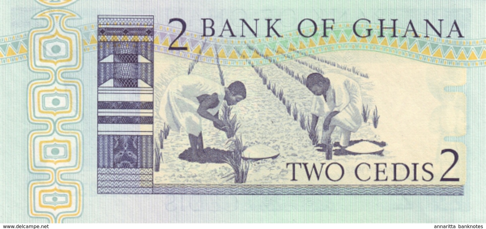 Ghana (BOG) 2 Cedis 1982 UNC Cat No. P-18d / GH119d - Ghana