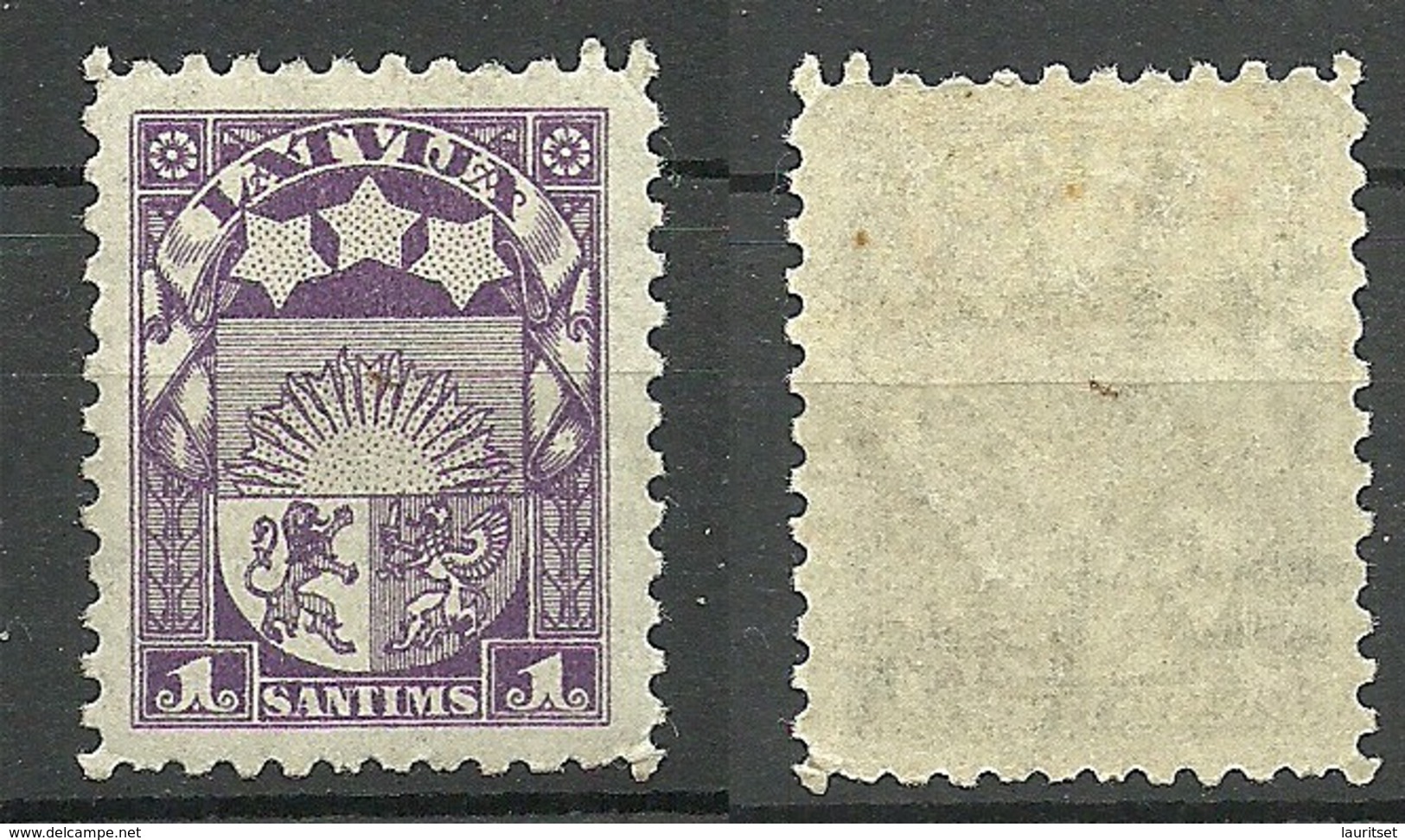 LETTLAND Latvia 1923 Michel 89 Mit Teilen D. WZ * - Lettonie