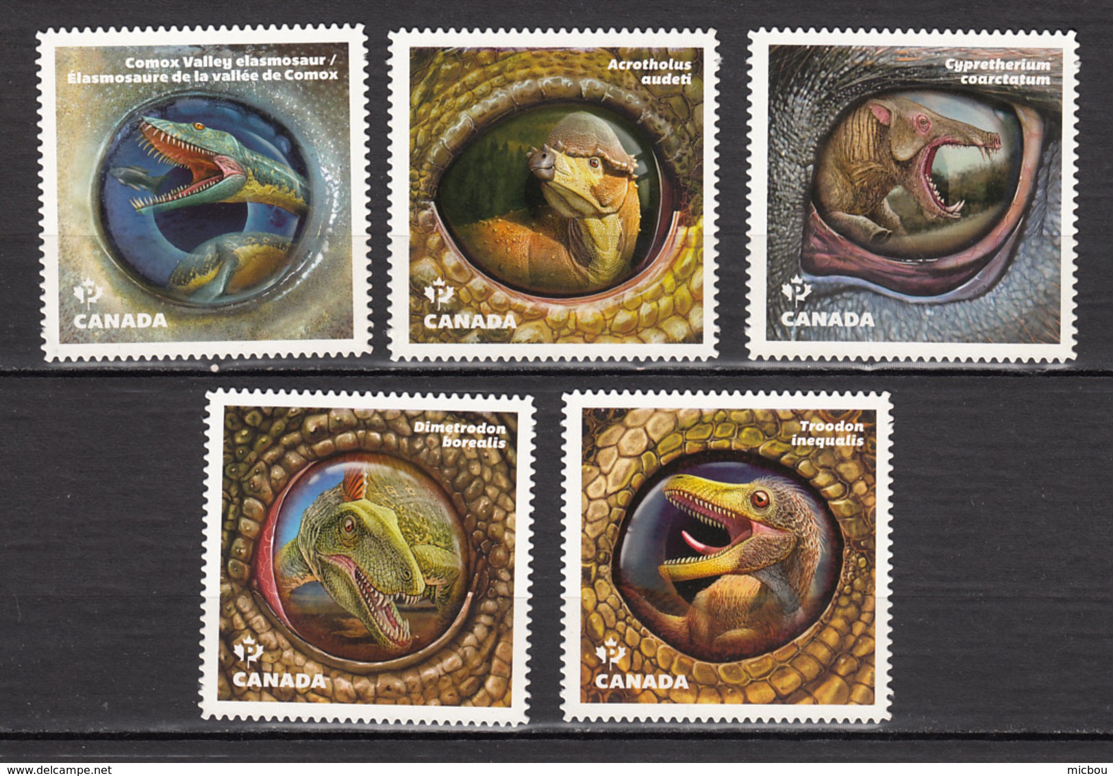 Canada, 2016, MNH, Dinosaure, Dinosaur, Sériecomplète, Die Cut - Unused Stamps