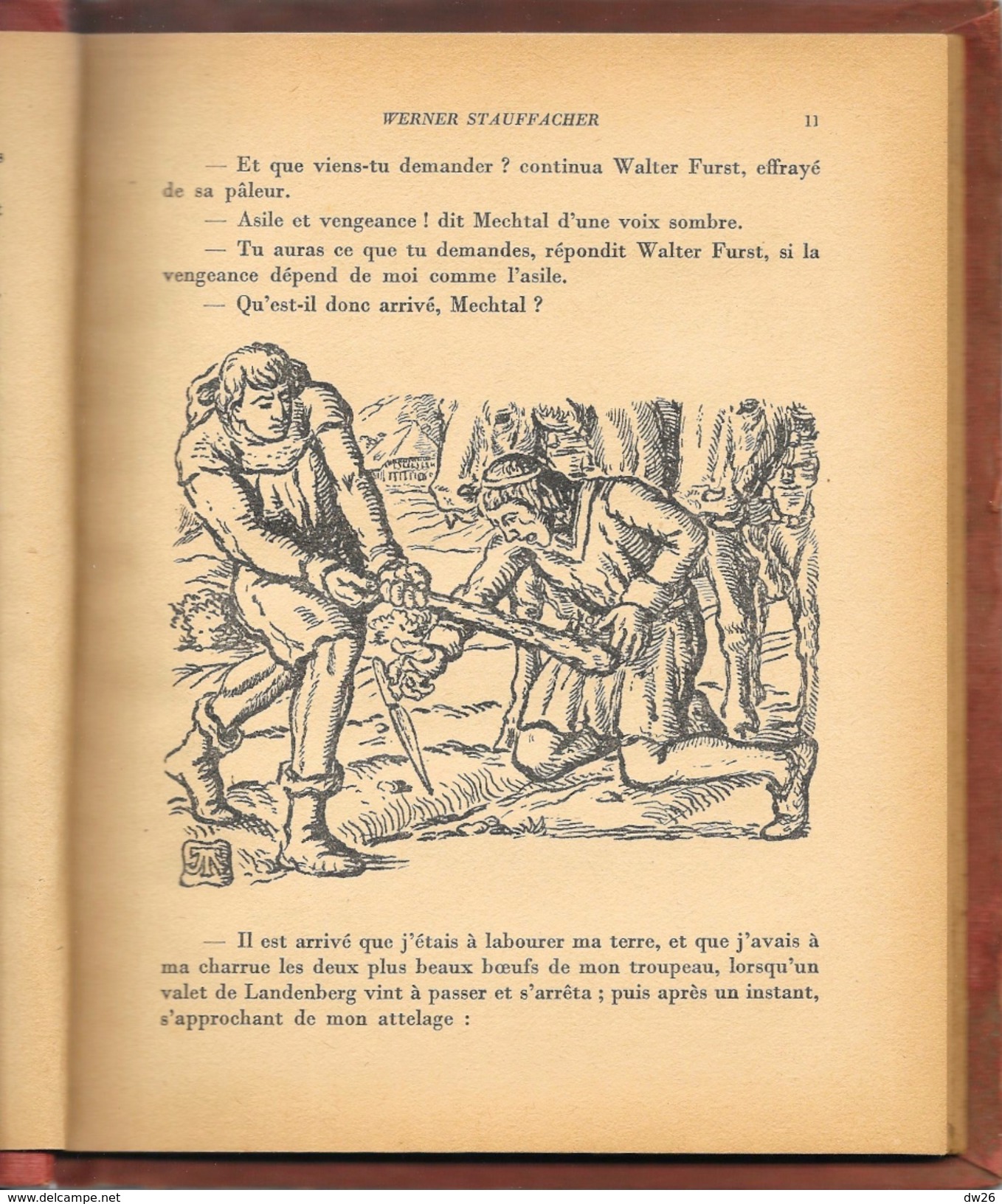 Livre Ancien Toilé: Guillaume Tell, A. Dumas 1948 + 1ère Ascension Du Mont-Blanc (Impressions De Voyage En Suisse) - 1901-1940