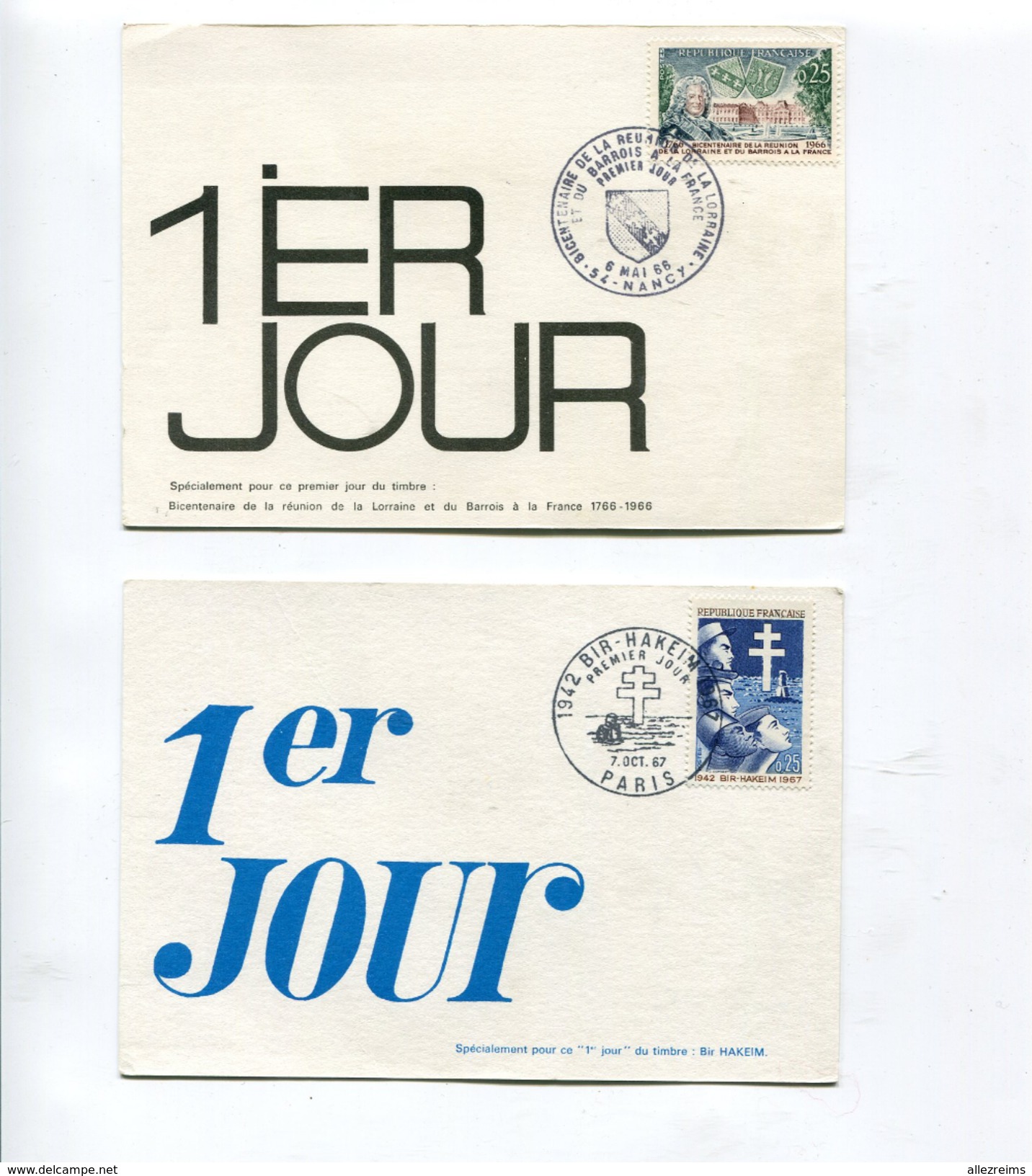 France  Lot De 4 Cartes 1er Jour - 1960-1969