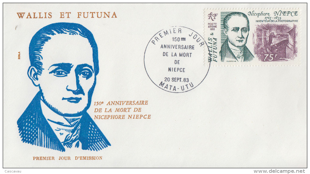 Enveloppe  FDC  1er  Jour   WALLIS  ET  FUTUNA  Nicéphore   NIEPCE   1983 - Fotografie