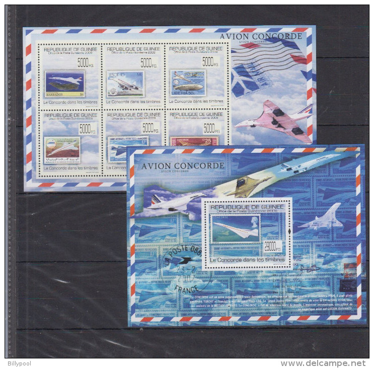 GUINEA 2009  History Of Aviation, Planes, Zeppelins, Airships, Stamp On Stamp Sheetlet+SS  Perf. - Aerei