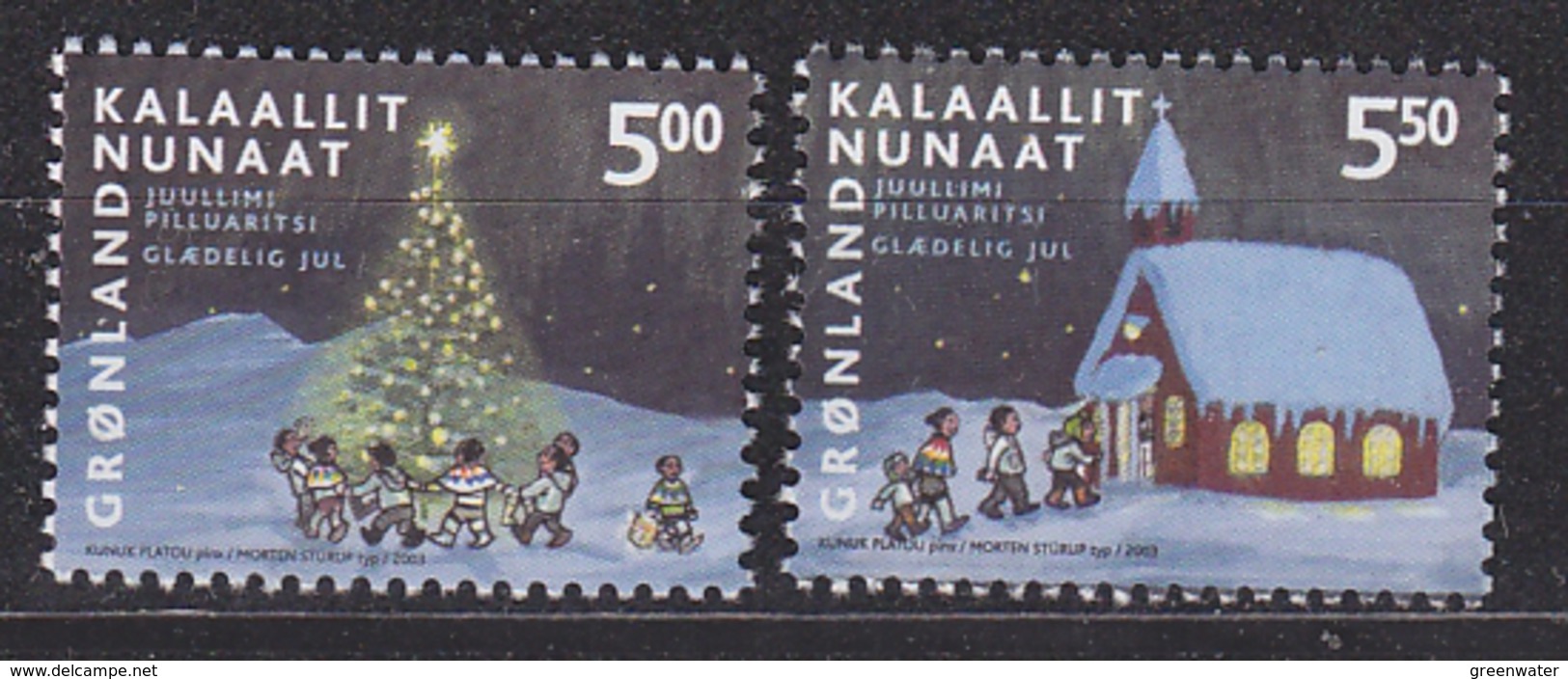 Greenland 2003 Christmas 2v ** Mnh (33915A) - Ungebraucht