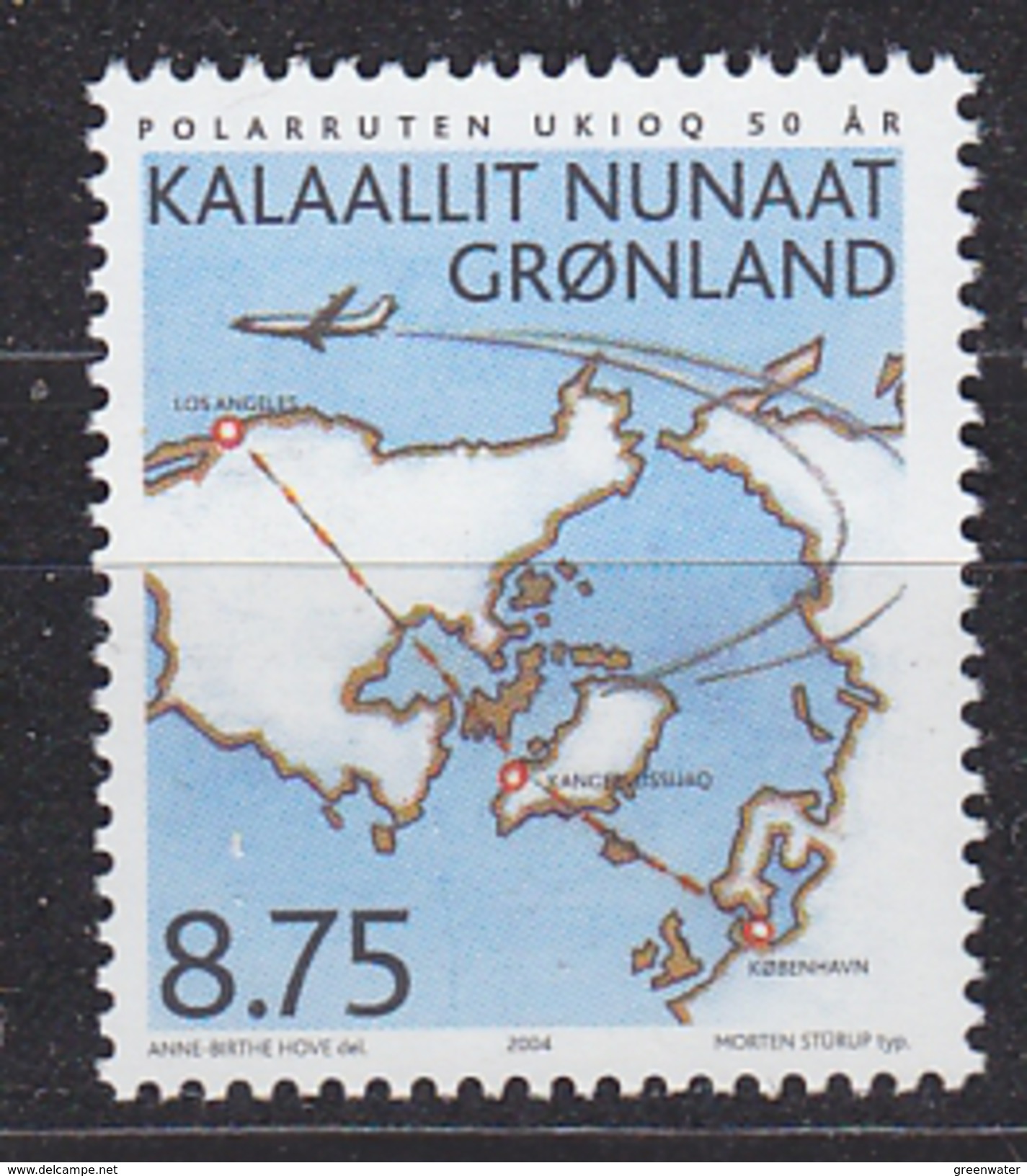 Greenland 2004 Polar Linienflugverbindung 1v ** Mnh (33915H) - Ungebraucht