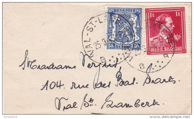 LOT : 8 Enveloppes Carte De Visite De Verviers Val St Lambert Liege , Bxl - 1934-1935 Leopold III