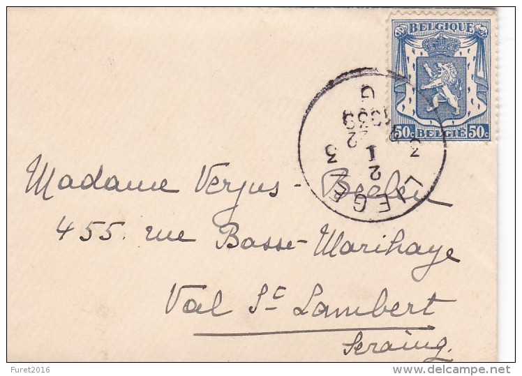 LOT : 8 Enveloppes Carte De Visite De Verviers Val St Lambert Liege , Bxl - 1934-1935 Leopold III