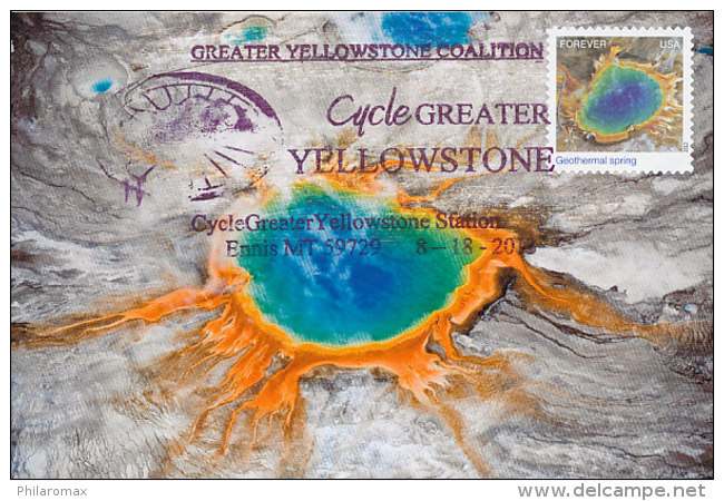 D27641 CARTE MAXIMUM CARD RR FD 2013 USA - YELLOWSTONE GEOTHERMAL SPRING CP ORIGINAL - Vulkane