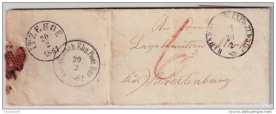 1861 ," BAHNHOF - EXP. ZU WRIST " K2    , #6811 - Schleswig-Holstein