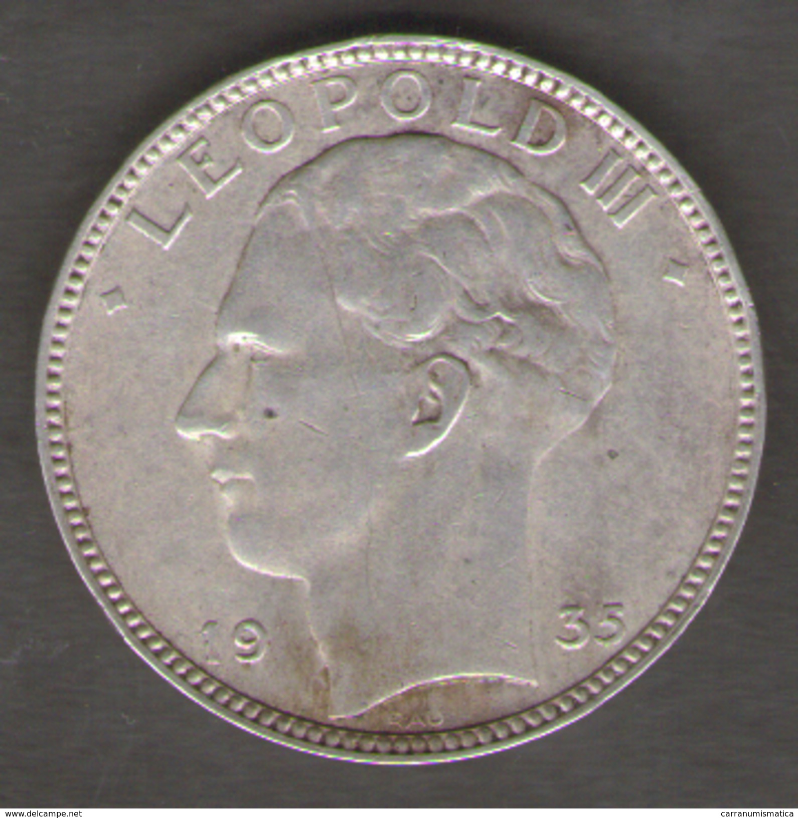 BELGIO 20 FRANCS 1935 LEOPOLD III AG SILVER - 20 Frank