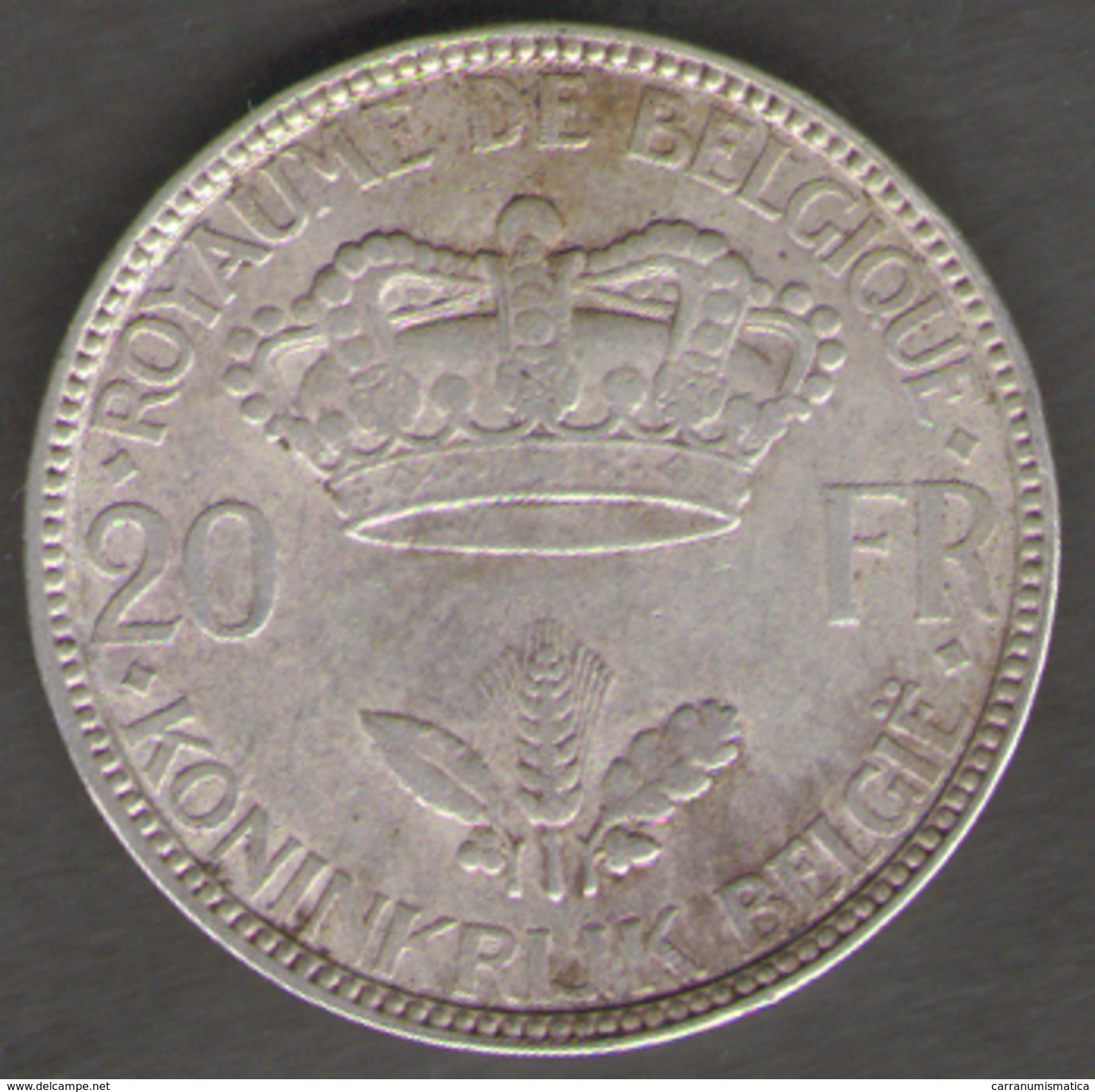 BELGIO 20 FRANCS 1935 LEOPOLD III AG SILVER - 20 Frank