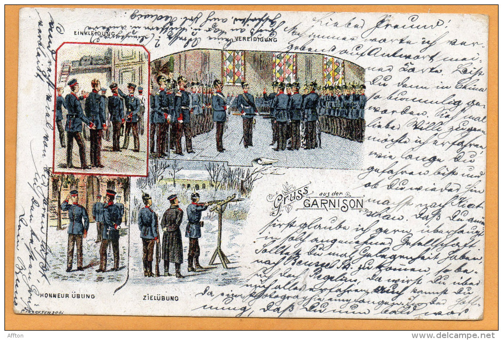 Gruss Aus Der Garnison Berlin 1899 Postcard - Autres & Non Classés