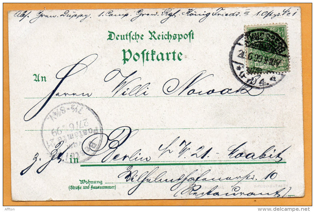 Gruss Aus Der Garnison Berlin 1899 Postcard - Autres & Non Classés
