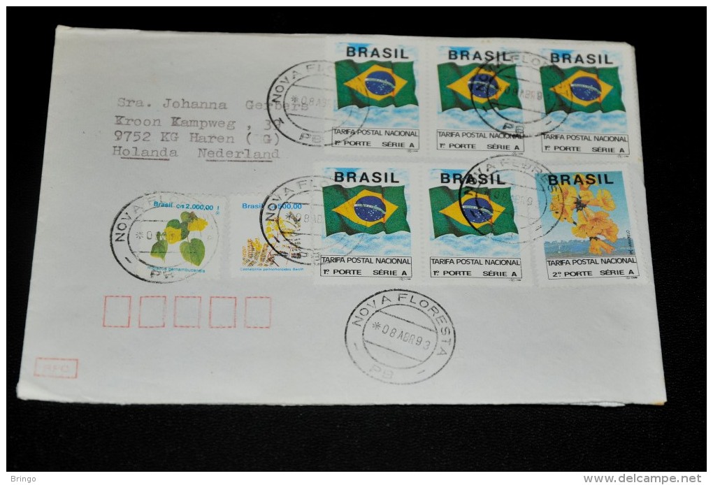 6- Envelope From Brasil To Holland - Brieven En Documenten