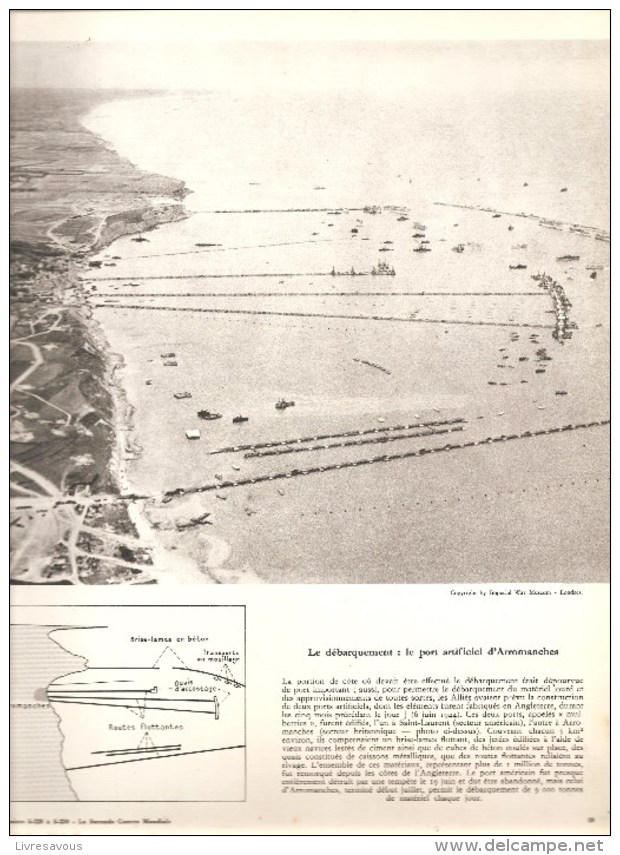 Le Débarquement: Le Pont Artifiel D´Arromanches Documentation Photographique De 1962 - Documents