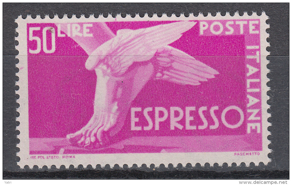 Italia - 1951 - Espresso 50 Lire Filigrana NS ** MNH - Varietà E Curiosità