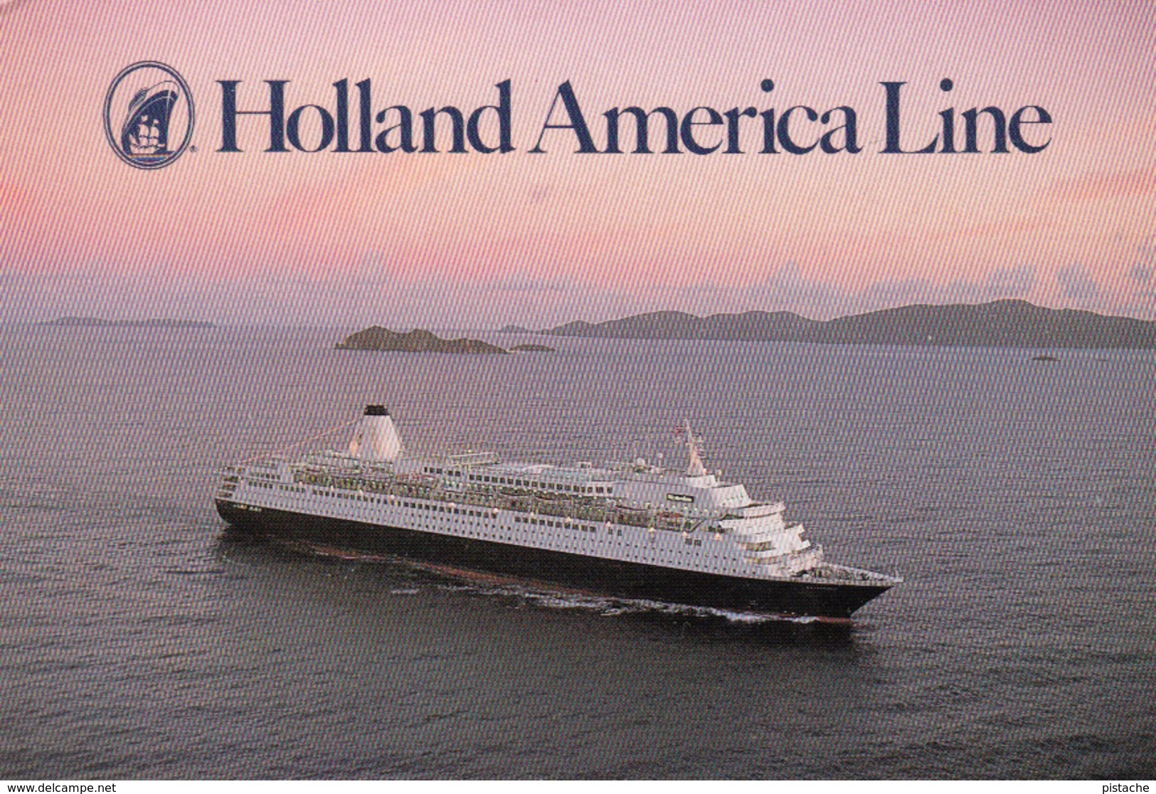 M/S Westerdam Cruise Ship - Holland America Line - Paquebot - 2 Scans - Steamers