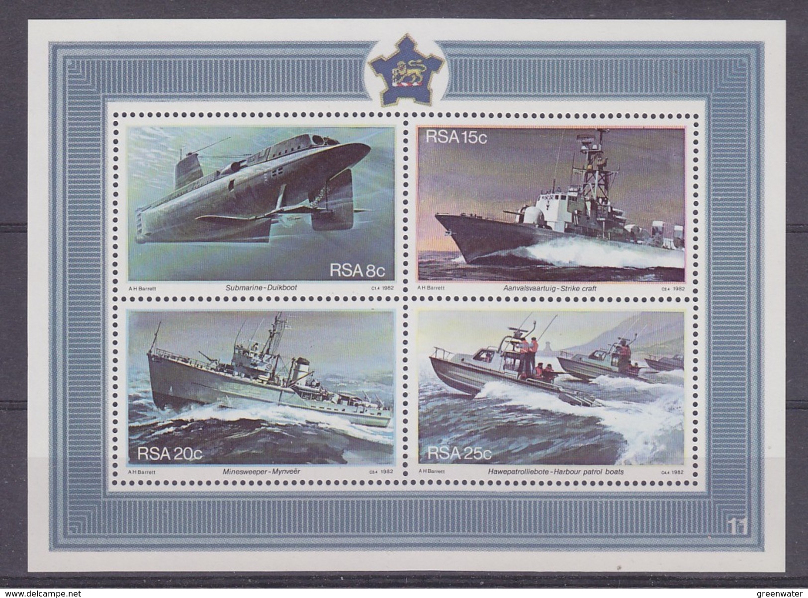 South Africa 1982 Simonstad Navy M/s ** Mnh (33921G) - Blocs-feuillets