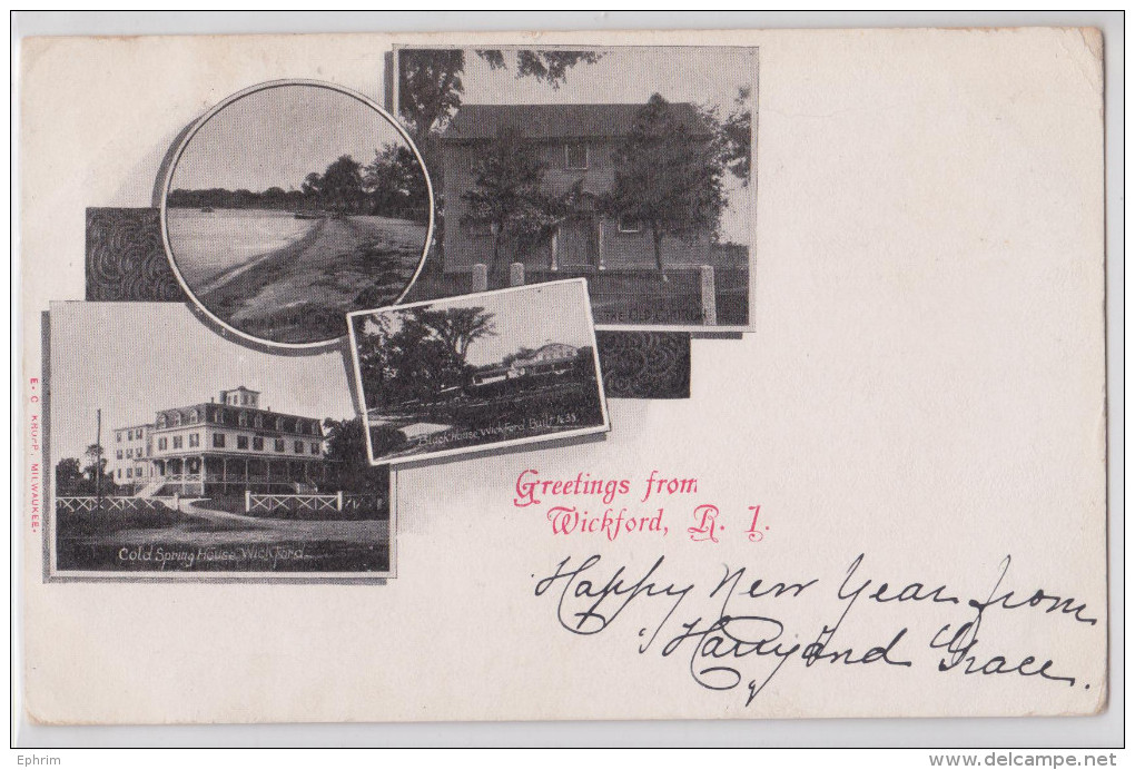 Greetings From WICKFORD (Rhode Island) - Multiview 1905 - Autres & Non Classés