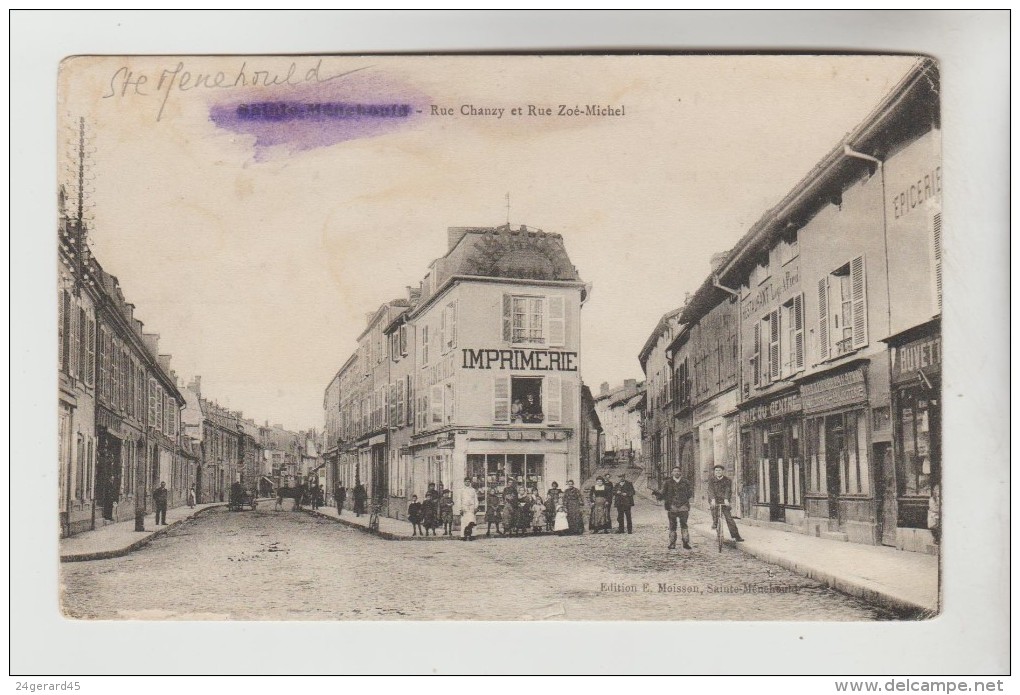 CPA SAINTE MENEHOULD (Marne) - Rue Chanzy Et Rue Zoé Michel - Sainte-Menehould