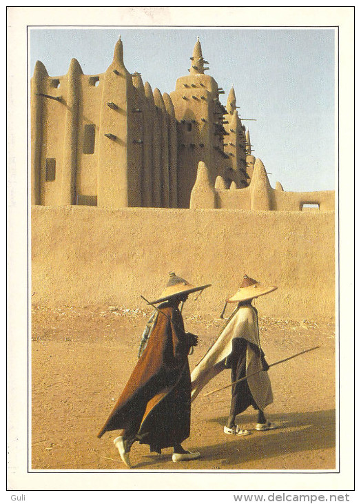 Afrique - MALI  Djenné La Mosquée D'Argile Pasteurs Peuls (A) ( Photo M.Renaudeau Hoa-Qui)*PRIX FIXE - Mali