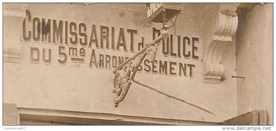 PARIS 5e - COMMISSARIAT De POLICE - INSPECTEURS - AGENTS - Carte-photo - Vers 1910 - Cliché TOP ! - Police - Gendarmerie