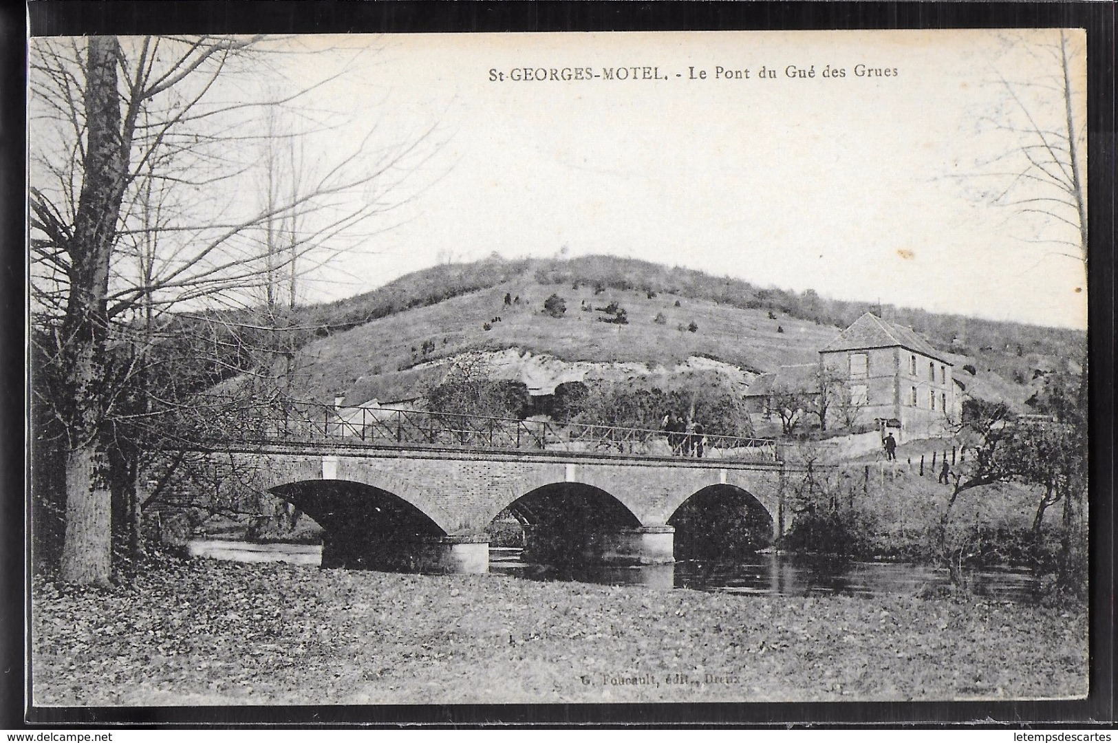 CPA 27 - Saint-Georges-Motel, Le Pont Du Gué Des Grues - Saint-Georges-Motel