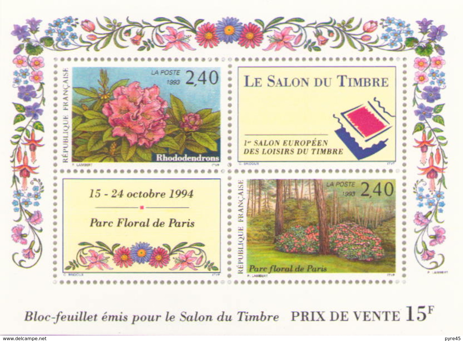 FRANCE 1993 BF N° 15 ** SALON DU TIMBRE - Neufs