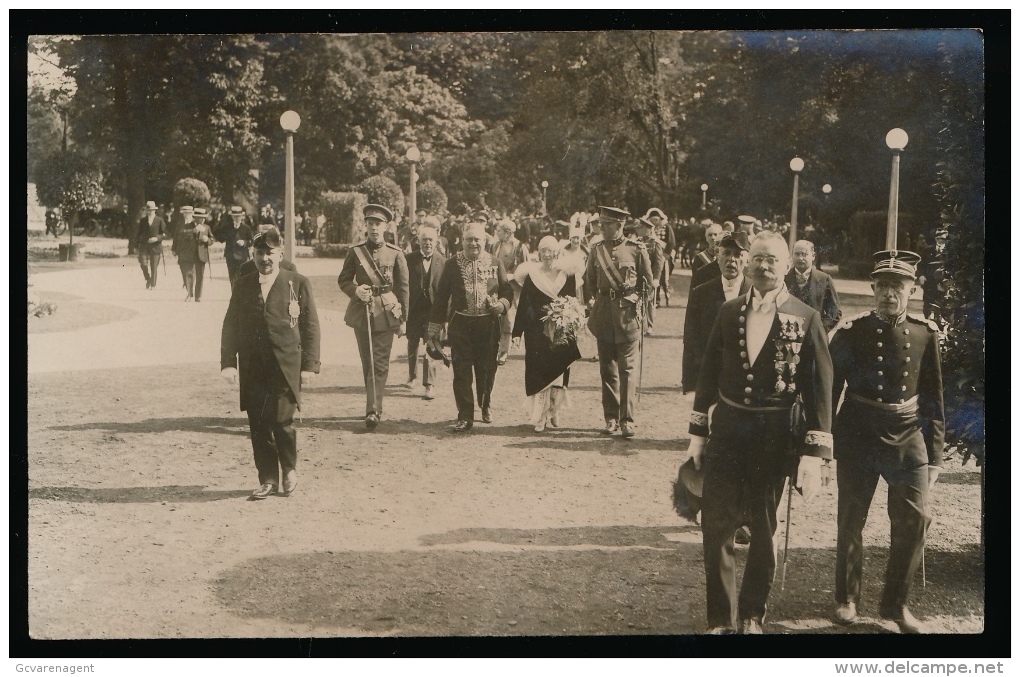 ZELDZAME FOTOKAART - FOTOGRAAF CH.DE CLERCQ - RUE COURTE DU JOUR 6 GAND - BEZOEK KONING ALBERT EN ELISABETH 1913 ???2 SC - Gent