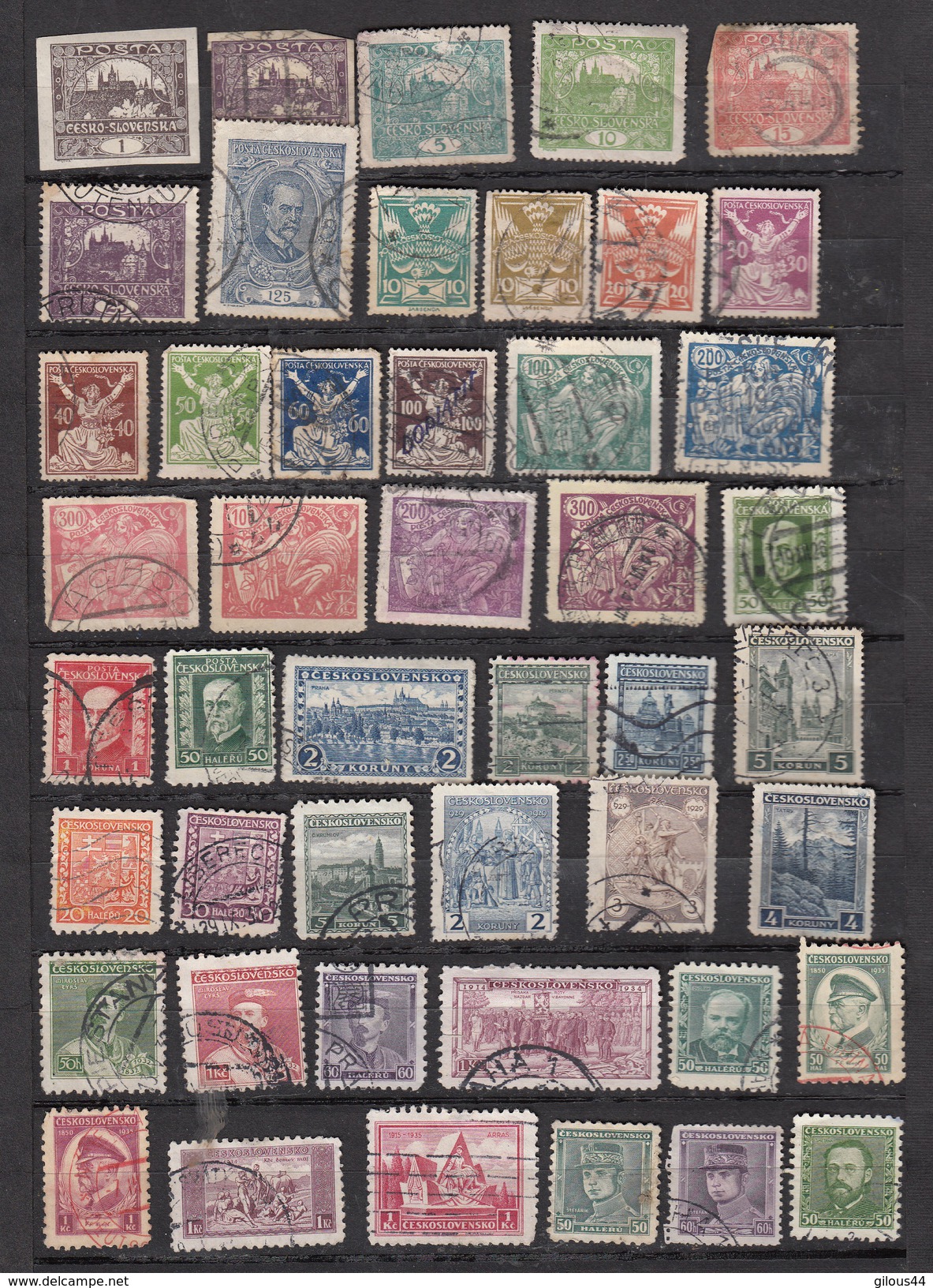 Tchecoslovaquie Lot De 46 Timbres   Avant 1939 - Oblitérés