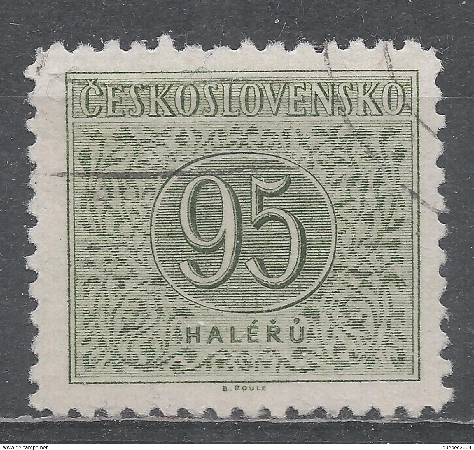 Czechoslovakia 1954. Scott #J87 (U) Postage Due, Numeral (12½) - Timbres-taxe