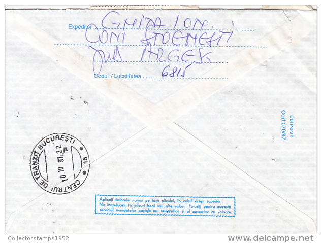 52938- ARKTIKA POLAR ICEBREAKER SHIP, REGISTERED COVER STATIONERY, 1997, ROMANIA - Barcos Polares Y Rompehielos